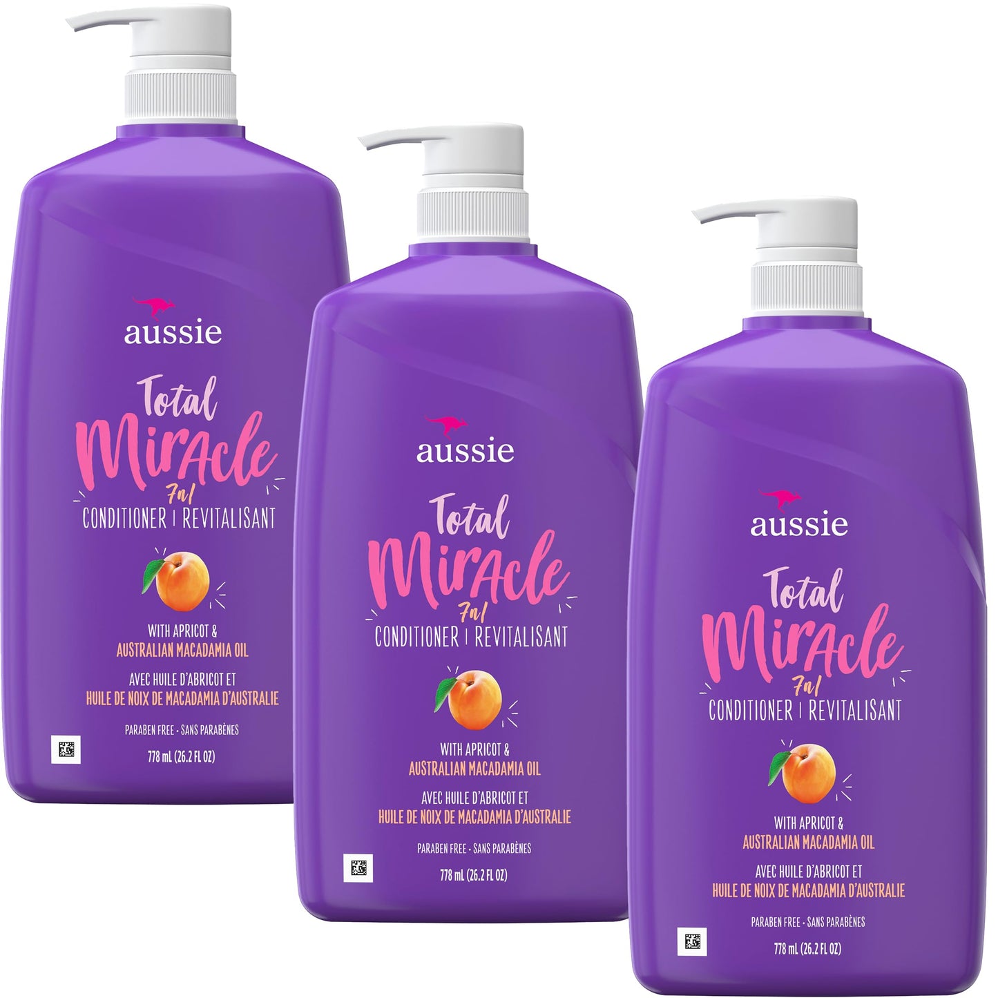 Aussie Conditioner Miracle Moist 26.2 Ounce Pump (778ml) (3 Pack)