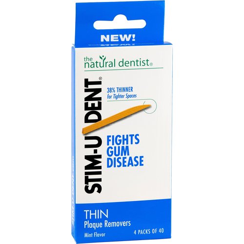 Natural Dentist Stim-U-Dent Dental Picks (Thin), 160 Count Each (Pack of 6)