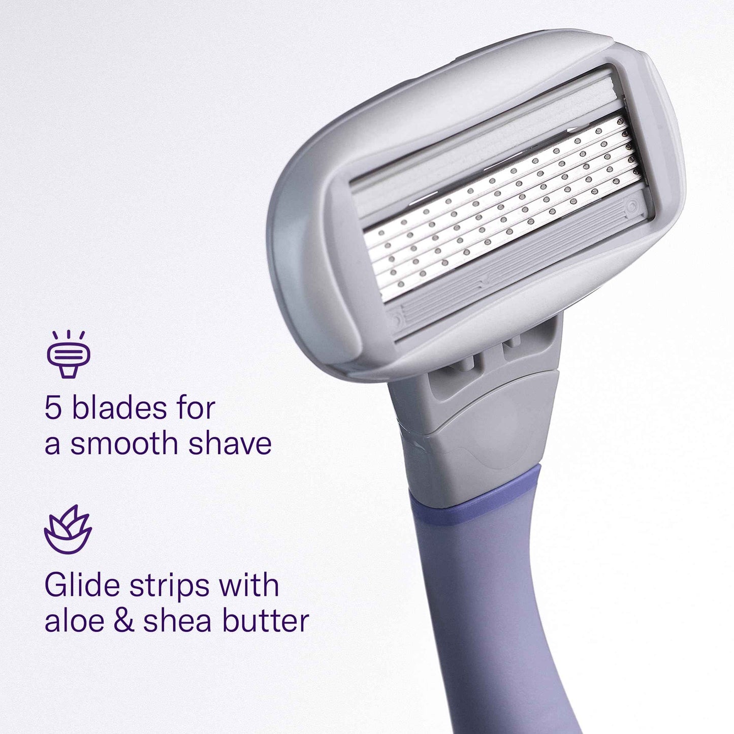 FLAMINGO Women's 5-Blade Razor Refills (6ct) & Facial Razors with Single Blade (4ct) Bundle