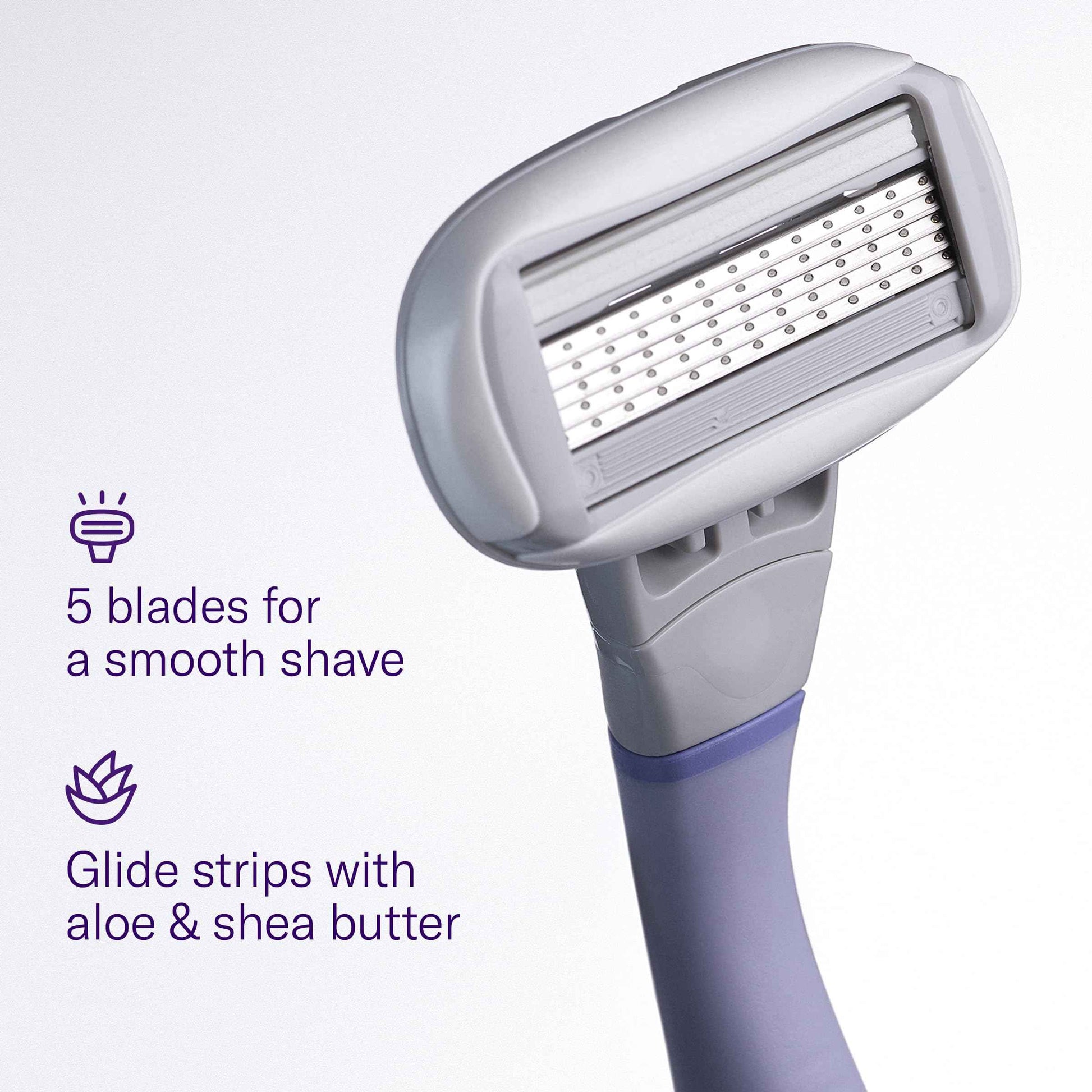 FLAMINGO Women's 5-Blade Razor Refills (6ct) & Facial Razors with Single Blade (4ct) Bundle