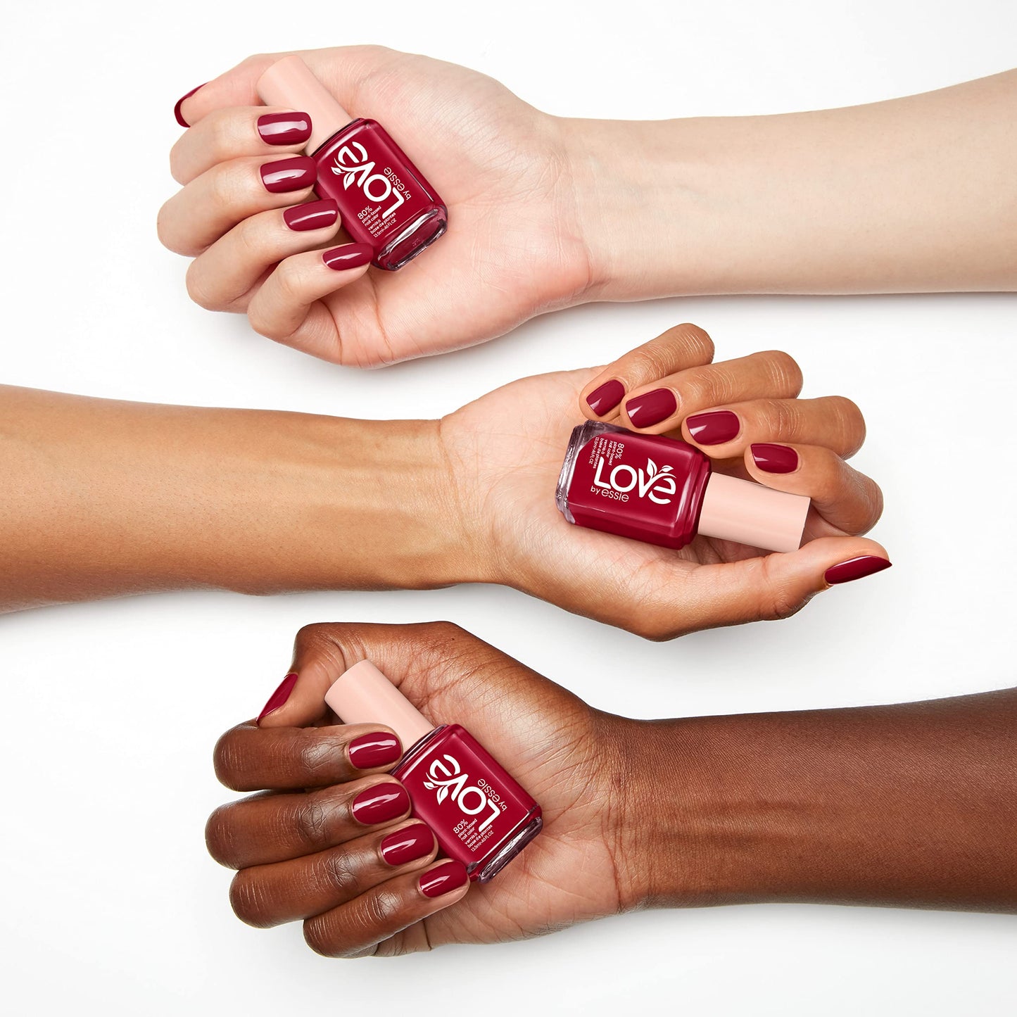 LOVE by essie Nail Polish, 80% Plant-based, Salon-Quality, Vegan, Wine Red, I Am The Moment, 0.46 Fl Oz