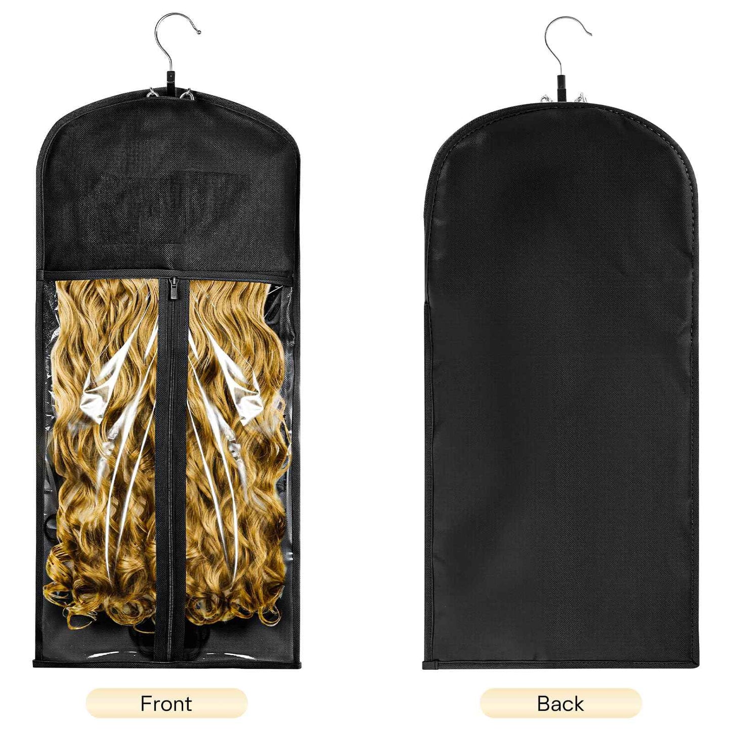 VARIPOWDER 10pcs Wig Storage Bags with Hanger Hair Extensions Storage for Multiple Wigs, Dust-Proof Wigs Bag with Strong Holder Home Travel Closet Wigs & Accessories