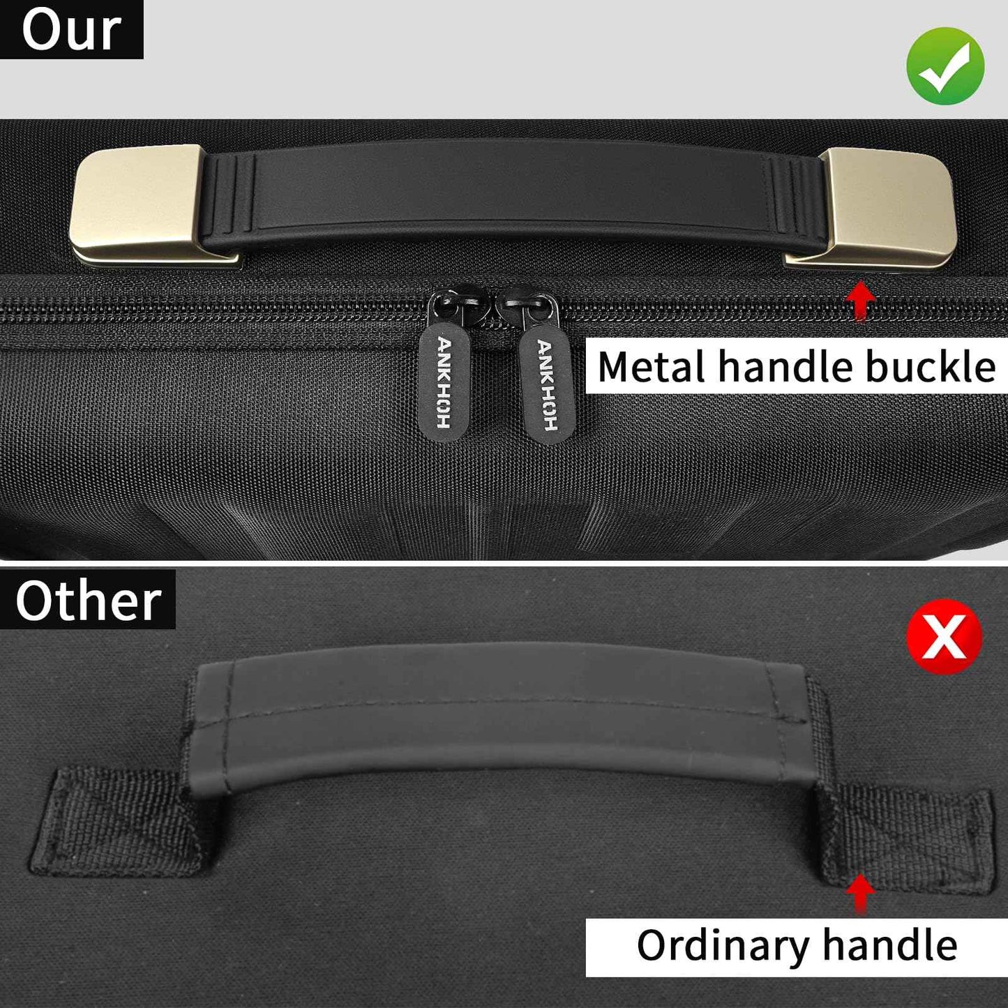 ANKHOH Barber Case for Ufree/for Wahl/for Andis/for Novah/for Solati Hair Clippers, Mens Beard Trimmer Universal Hair Tool Organizer, Barber Kit and Accessories Travel Bag (Box Only)