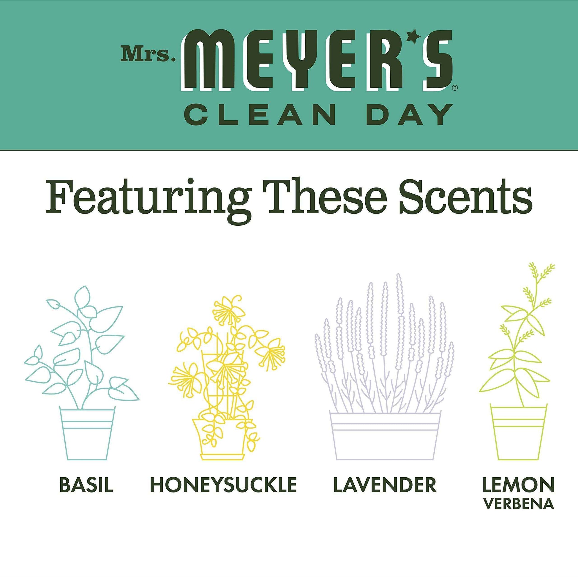 Mrs. MEYER'S CLEAN DAY Hand Soap Refill Scent Variety Pack 2 CT (Lavender + Basil)