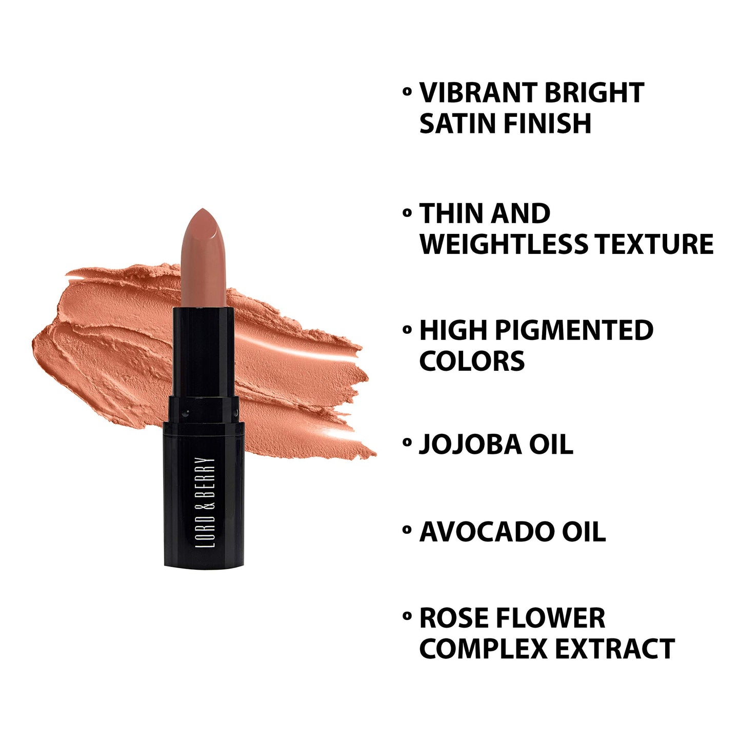 Lord & Berry ABSOLUTE Bright Satin Pigmented Lipstick