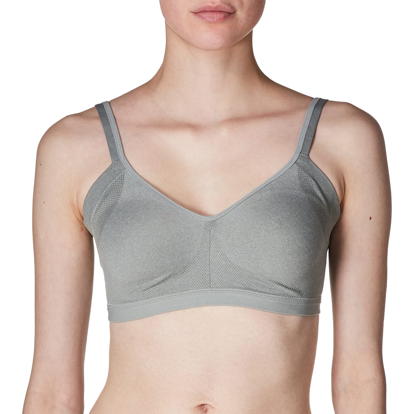 Warner's Women's Easy Does It Underarm-Smoothing with Seamless Stretch Wireless Lightly Lined Comfort Bra Rm3911a, Grey Heather, XS