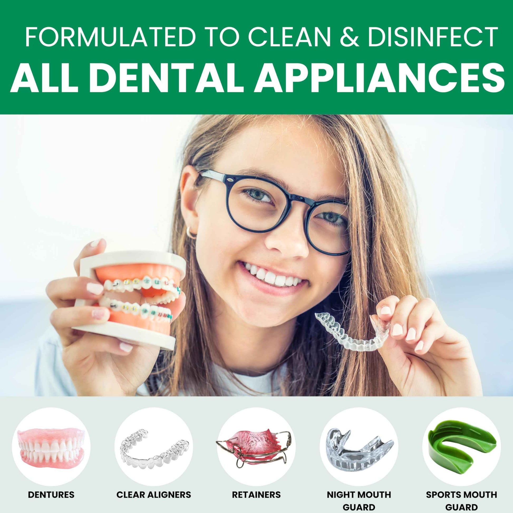 Protech Denture Cleaner 7g (3-Month Supply) Denture Cleanser Foils for Retainers, Nightguards, Mouthguards, and Dentures, Nicotine, Coffee and Iron Cleaning Foils, No Tablets, Long Lasting Packets