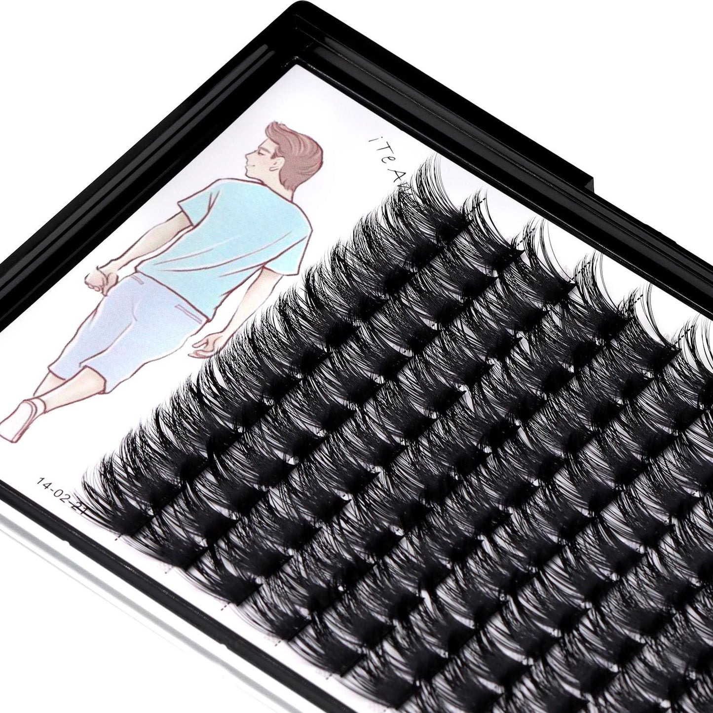 Dedila Large Tray-Grafted Wide Stem Individual False Eyelashes Thick Base 120 Clusters D Curl Natural Long Volume Eye Lashes Extensions Dramatic Look 8-20mm Available (20mm)