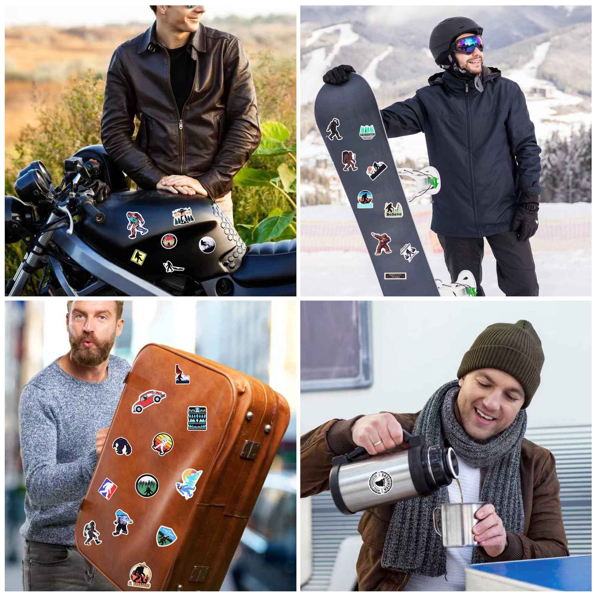 JoycuFF Bigfoot Gifts Big Foot Sasquatch Gifts for Men Sasquatch Lovers Gift Funny Idea for Birthday Gift Christmas Gifts with Big Foot Toiletry Bag Mug Socks Candle Stickers for Him