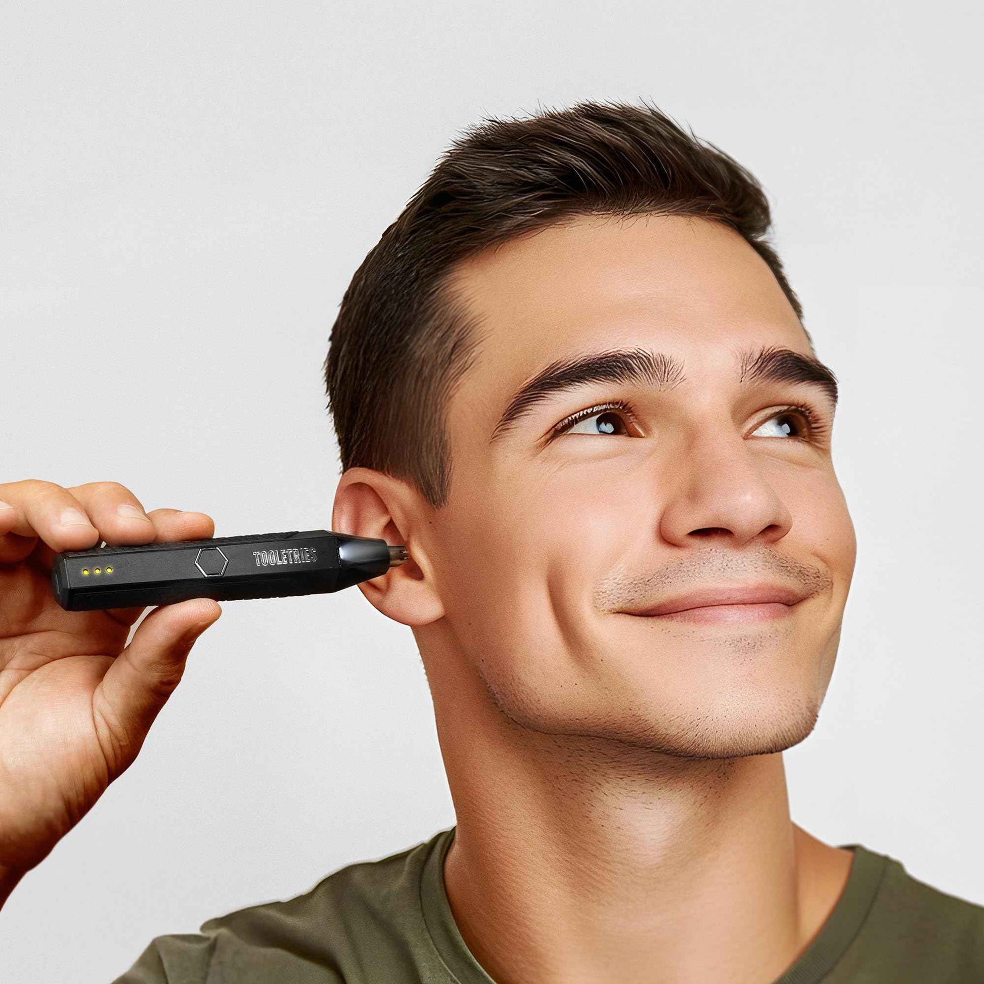 TOOLETRIES The Ranger - Electric Nose & Ear Hair Trimmer for Men, Wet/Dry Nose Clippers with Stainless Steel Blades, Waterproof, Rechargeable Li-Ion Battery, LED Spotlight, Travel Lock