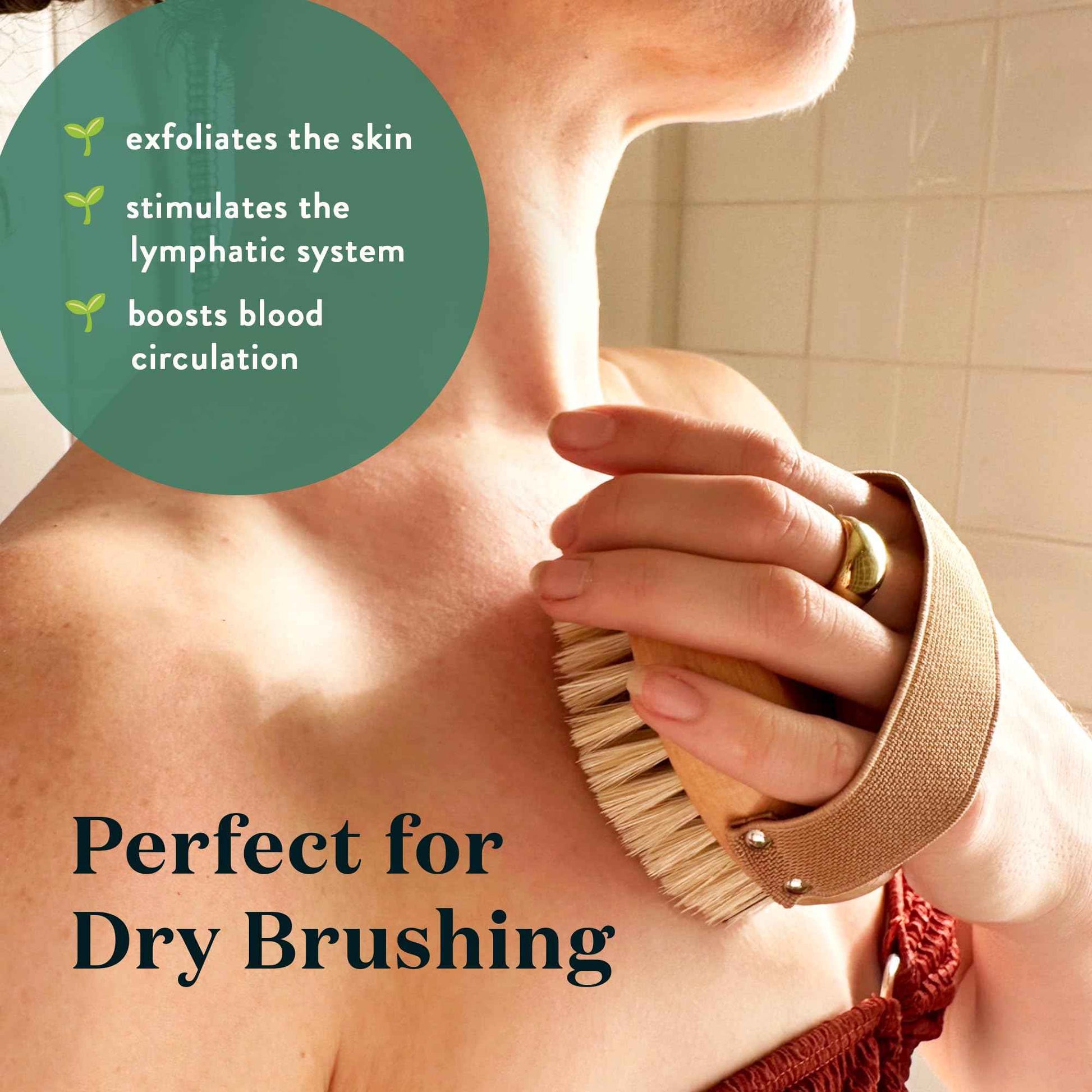 Bare Botanics Bergamot Mint Body Oil (Custom Formulated) + Dry Brushing Body Brush