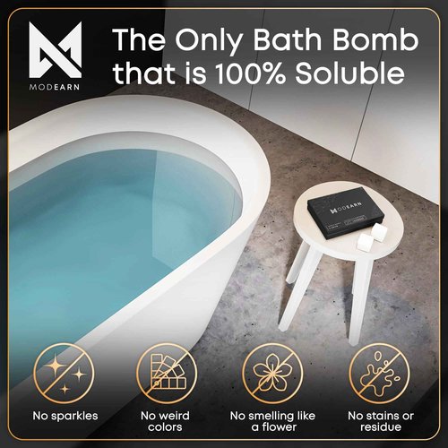 Bath Bombs for Men (Set of 5) - Lavender for Sleep w/ 5X Relaxation Supplements (Apigenin, Glycine, GABA, L-Theanine & Magnesium Epsom Salt)