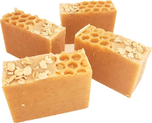 La Vie En Rose Goat Milk Soap Bars with Oatmeal & Raw Organic Honey For All Skin Types. Natural Face, Hand & Body Soap. Handmade In USA. (4 BARS with 4.8-5.3 oz EACH)