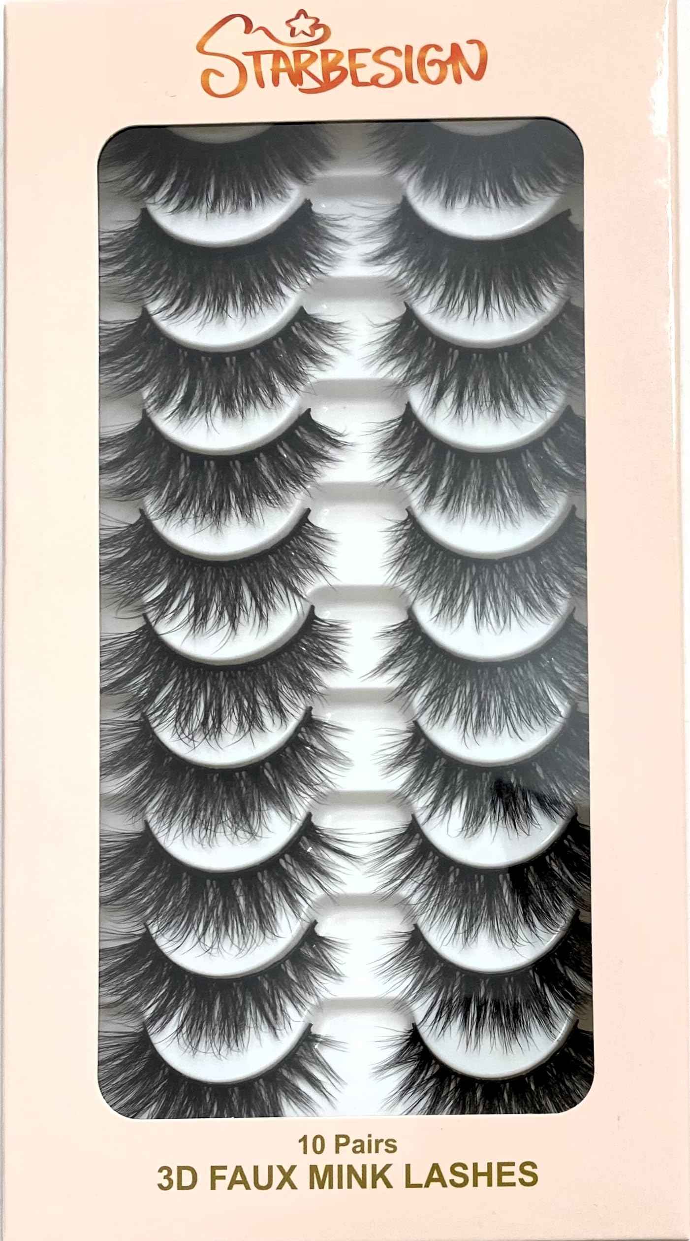Starbesign Lashes Faux Mink 10 Pairs (Combo Dramatic)