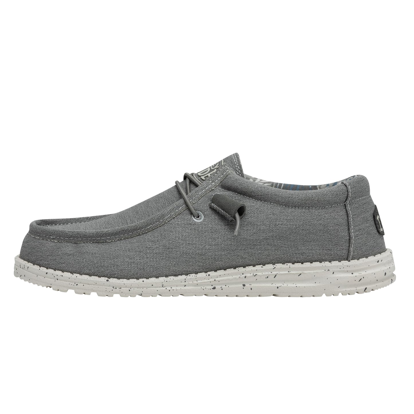 Hey Dude Men's Wally Canvas Stretch Iron Size 8 | Men's Shoes | Men Slip-on Loafers | Comfortable & Light-Weight