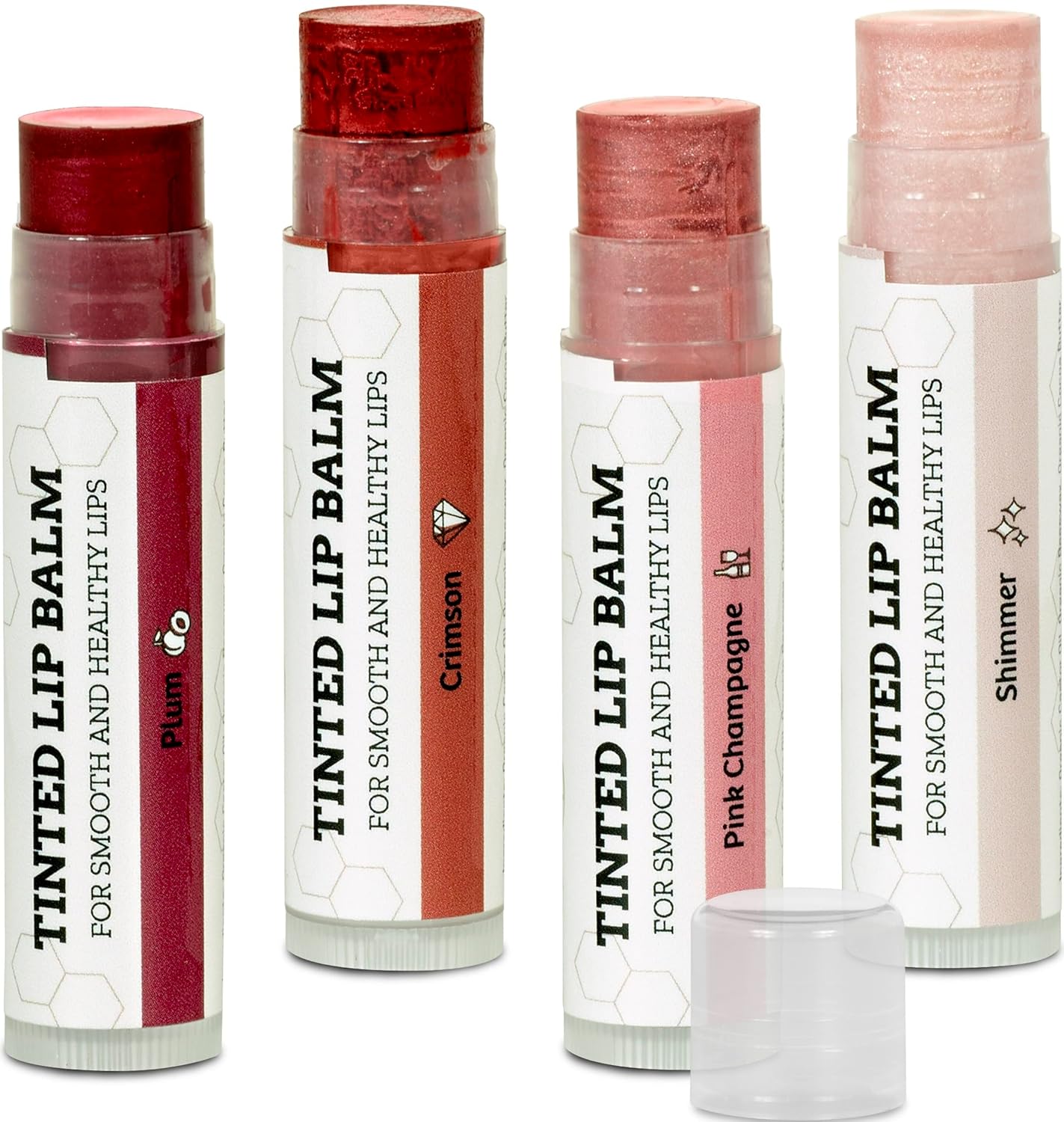 Earth's Daughter USDA Organic Lip Balm 6-Pack - Fruit Flavors, Beeswax, Coconut Oil, Vitamin E - Best Lip Repair Chapstick for Dry Cracked Lips - Moisturizing Lip Care