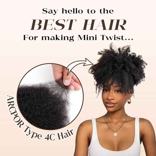 Afro Kinkys Bulk Human Hair, 14 Inch 50G/1Pack Soft 4C Afro Kinky-Curly Human Hair Bulk for Twist Dreadlocks Extensions Repair Locs 613 Blonde 1 Pack (613, 14 inch)