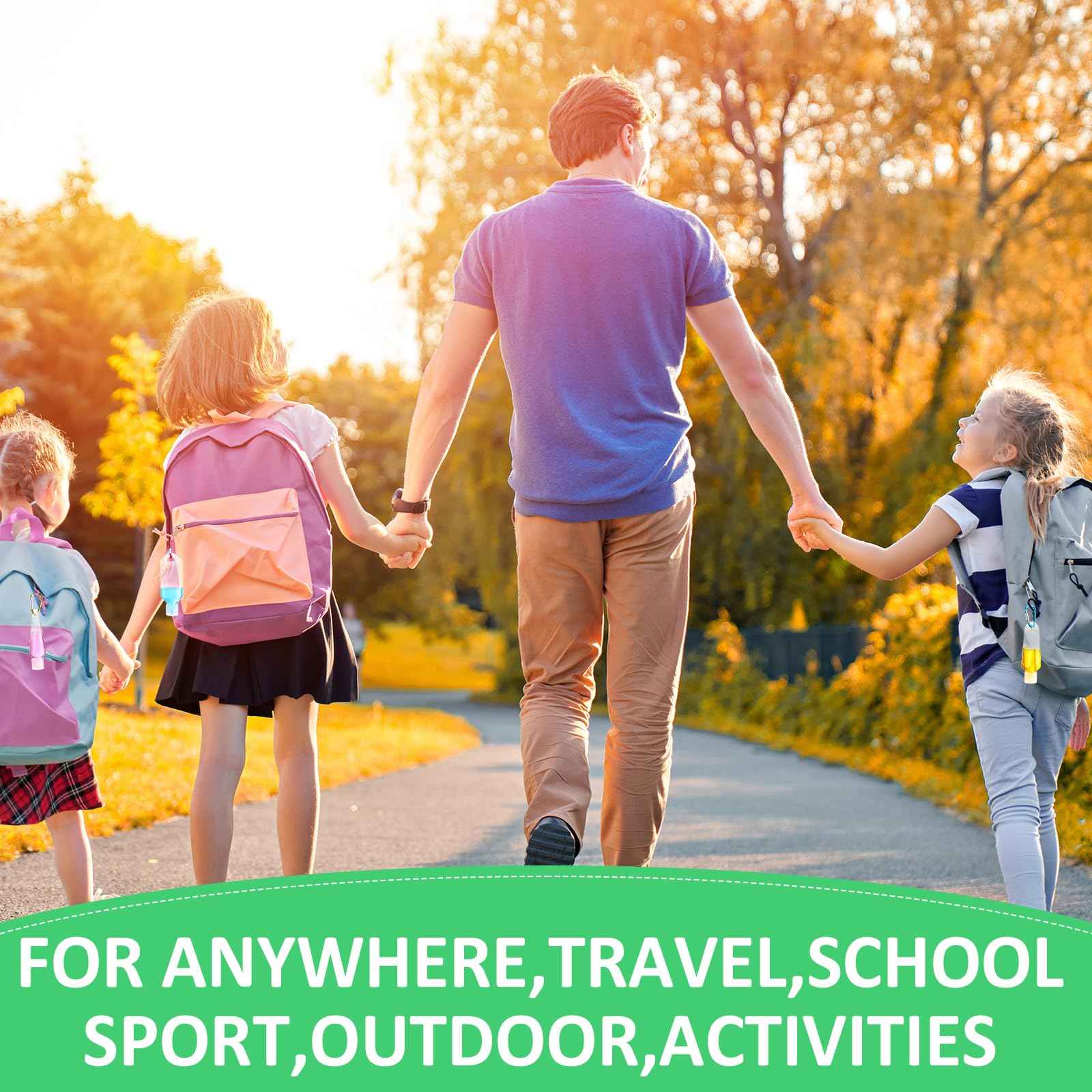 FairySandy 50 Pcs Traveling Bottles with Keychain 2oz Clear Plastic Hand Sanitizer Holder Keychain Empty Refillable Liquid Packing Container Squeeze Plastic Bottle with Lid,Rectangle