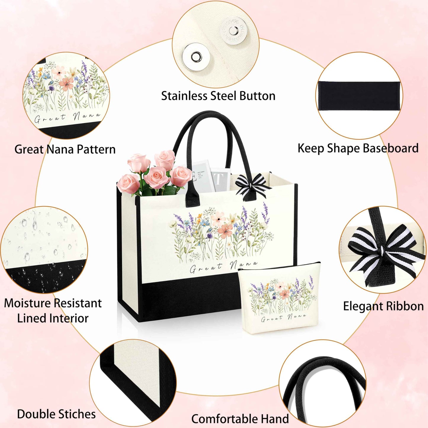 SiplyHaven Great Nana Gifts for Grandma Birthday Gifts for Nana from Granddaughter Grandchildren Grandkids Christmas Gift Basket for Her Stocking Stuffers