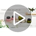 Segbeauty 4-Pack 30ml Frosted Glass Cosmetic Jars with Lids