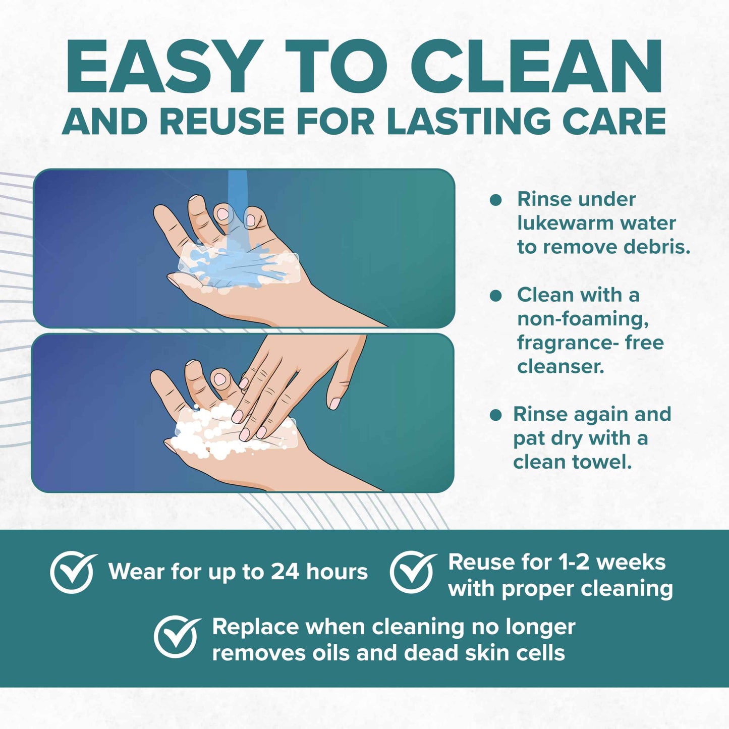 Epi-Derm Epi-Tab Squares Silicone Scar Sheets – Professional-Grade, Washable & Reusable Silicone Patches for Small Hypertrophic & Keloid Scars from Trauma, Liposuction & More - Clear, 6-Pack