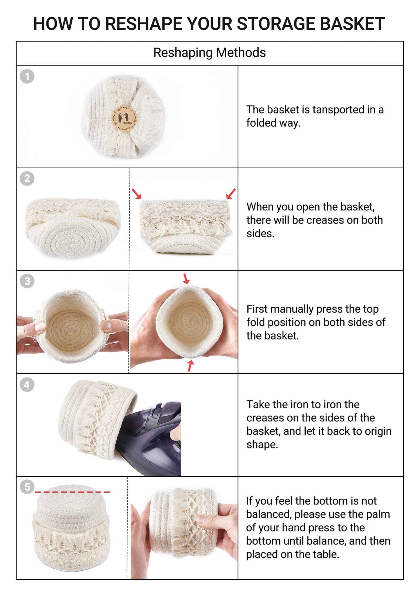 Mkono Macrame Makeup Brush Holder Organizer Comb Brushes Mini Storage Basket Set of 2 Boho Decor Baskets for Pen Pencil Box Container,Yellow and White