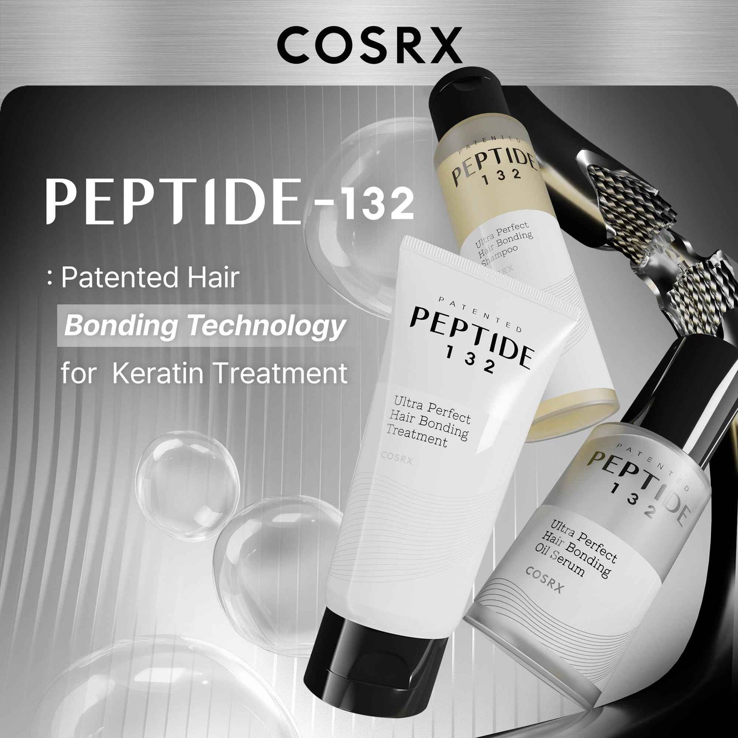 COSRX PEPTIDE 132 Hair Shampoo & Treatment Set - Bonding Shampoo + Bonding Treatment
