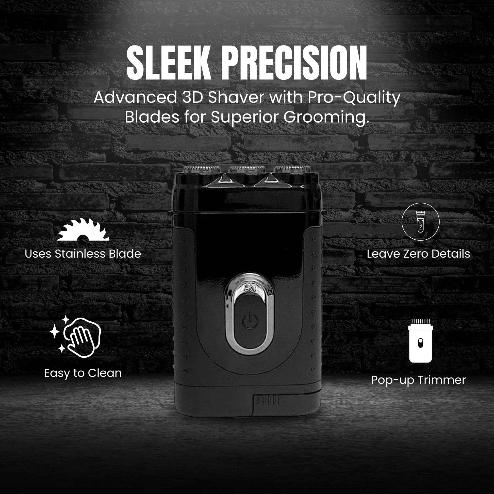 Tacshaver Rotary Electric Razor for Men - Rotary Electric Shavers for Body Hair Trimmer - Waterproof & Rechargeable Beard Trimmer - Personal Care Hair Razor & Bald Head Shaver for Mens Grooming Kit