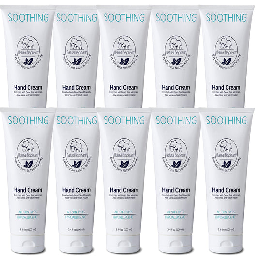 Natural Elephant Dead Sea Soothing Hand Cream with Dead Sea Minerals 3.4 fl oz (Pack of 10)