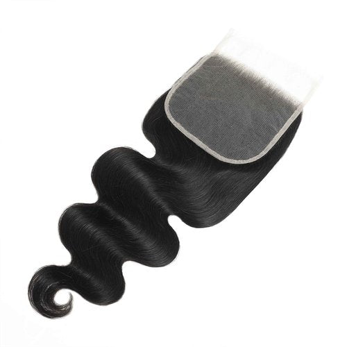 5x5 Closure Body Wave Transparent HD Lace Closure 12A Brazilian Virgin Human Hair Closure Free Part Pre Plucked with Baby Hair Natural Color 14 Inch