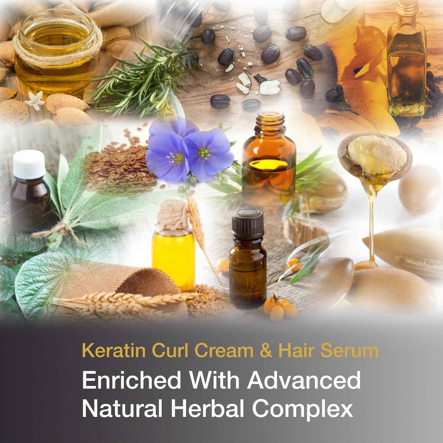 Vitamins Keratin Thick Hair Leave-In Conditioner and Serum Kit - No Rinse Moisturizing Cream and Anti Frizz Gloss Boost for Dry Damaged Curly Wavy and Straight Hair - Pro Salon Hair Care