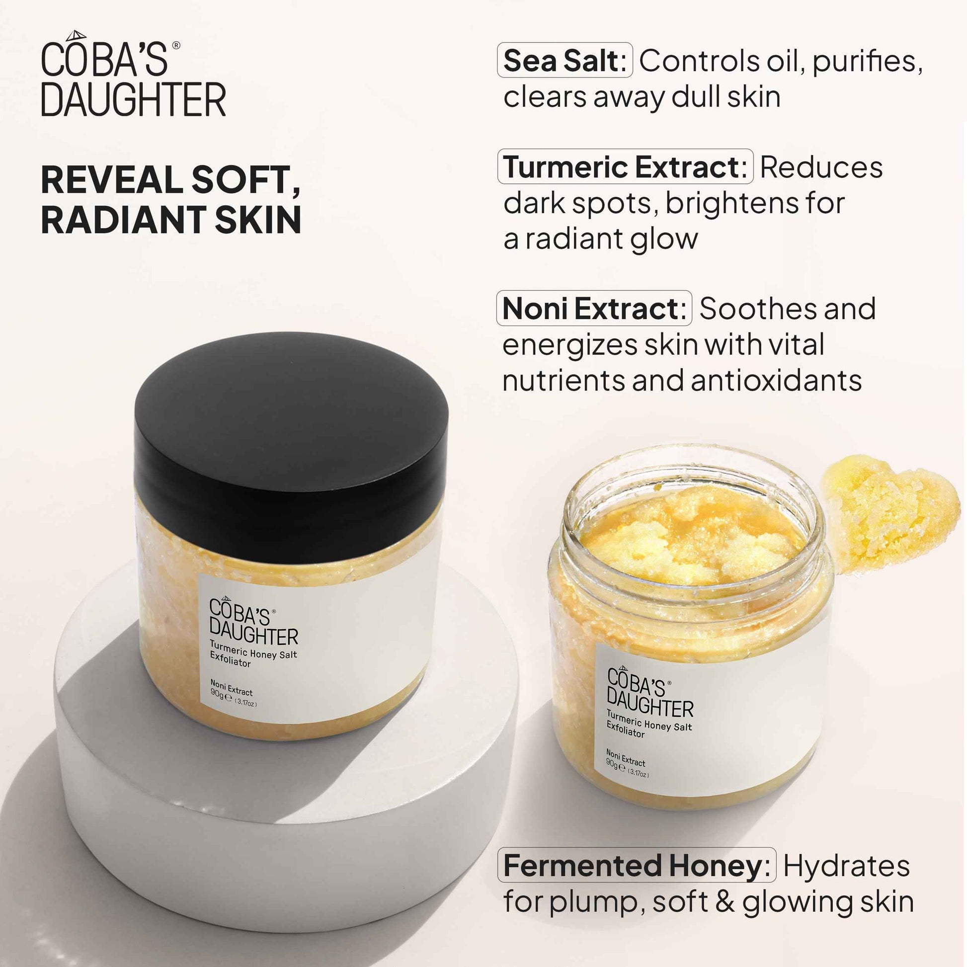 COBA'S DAUGHTER Luxury Spa Gift Set – 3-Piece Mini Body Scrub Trio with Honey Turmeric, Almond Orange & Aloe Vera – Travel Size Self-Care Gift for Holiday, Christmas, Birthday, Wedding Favor