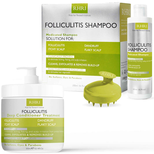 Anti Fungal Folliculitis Shampoo, Seborrheic Dermatitis Shampoo,Folliculitis Treatment, Dandruff Treatment, Scalp Psoriasis Treatment, Relieve From Itchy Dry Scalp + Folliculitis Care Conditioner