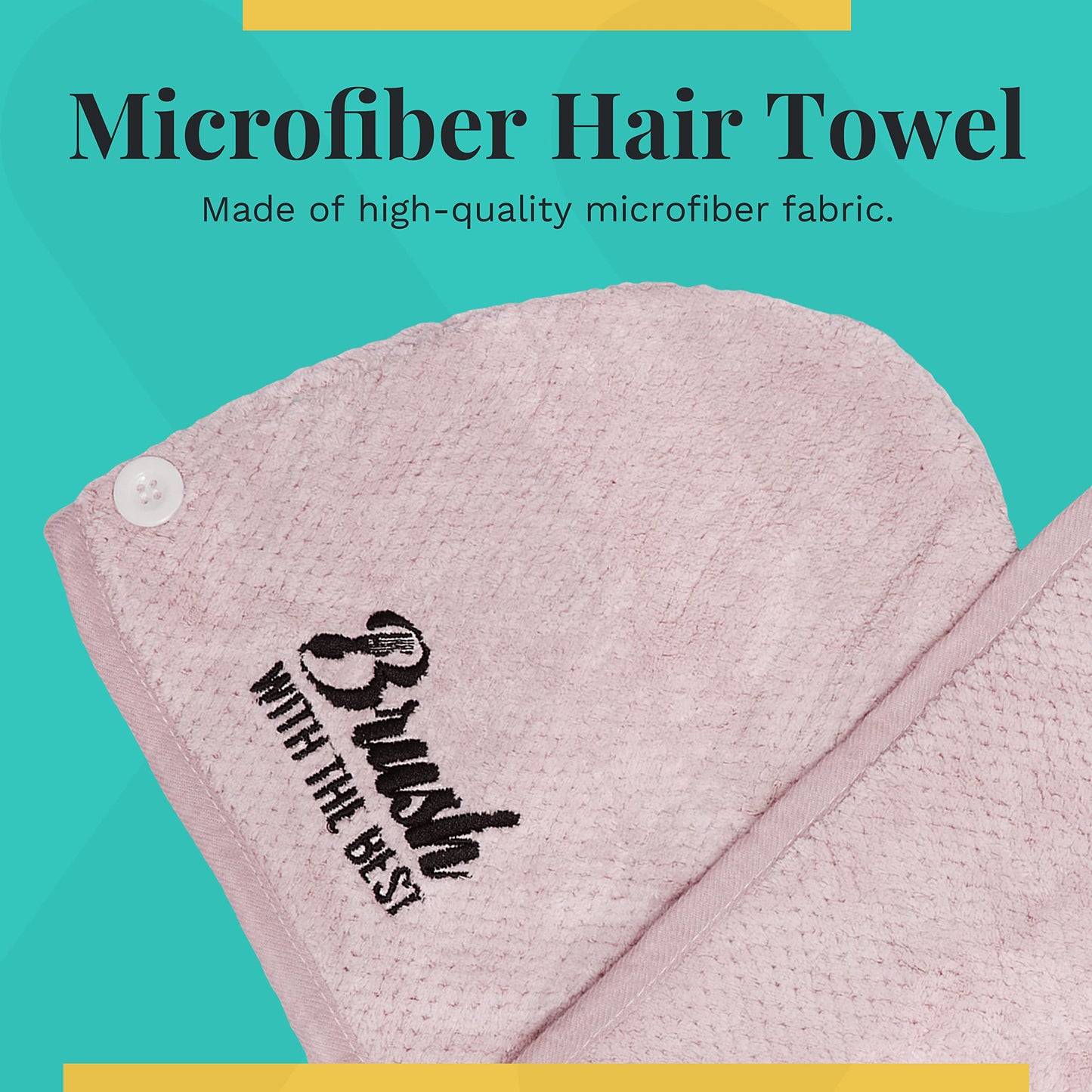 Felicia Leatherwood Microfiber Hair Towel Wrap - Quick Drying, Anti Frizz & Gentle on Hair - Easy to Use, Saves Time, Lightweight & Compact - for Curly, Long & Thick Hair - Men & Women - Lavender