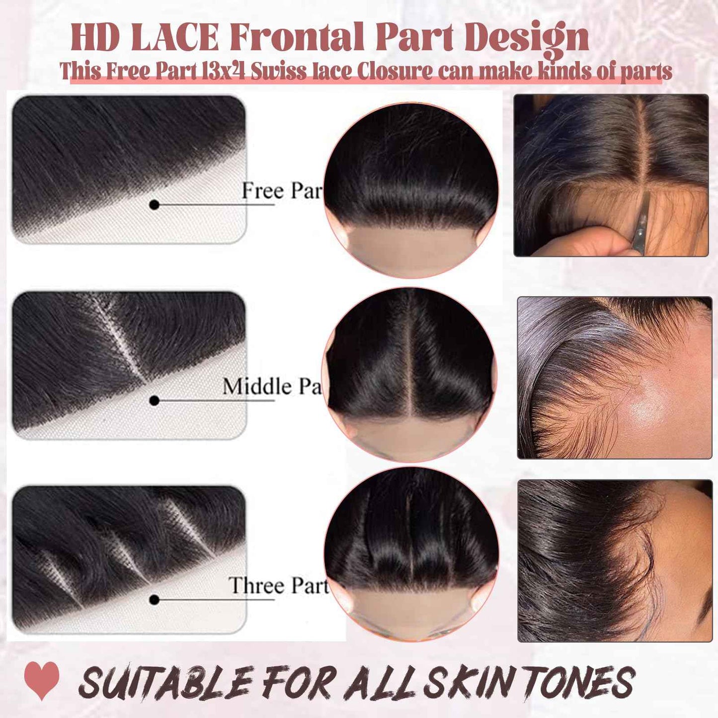 Body Wave Transparent Lace Frontal Closure Human Hair,Ear to Ear 13x4 Transparent HD Lace Front Closures 100% Brazilian Virgin Hair Free Part Pre Plucked with Baby Hair Natural Hairline 150% Density