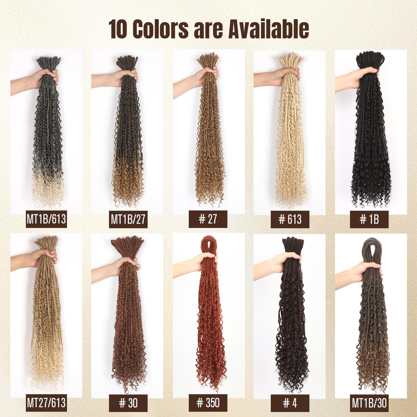 WIGNEE 24 Inches 20 Strands Double Ended Dreadlock Extensions Dreads Extensions Boho Curly Braid in Dreadlock Extensions Synthetic Dreadlock Extensions for White Women (24 Inch, 350)