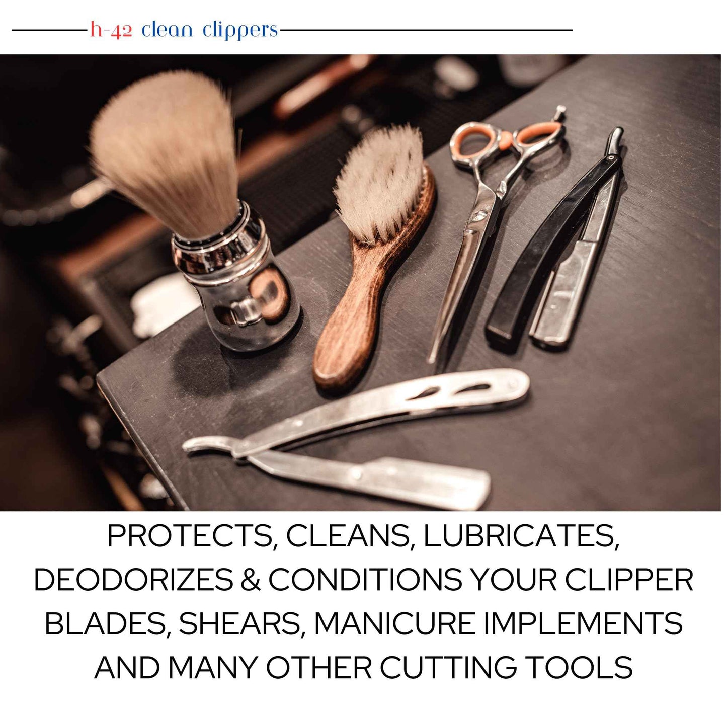 Skin Revolution H-42 Clean Clippers Blade Cleaner with Brush - 8oz Bottle (2 Pack)