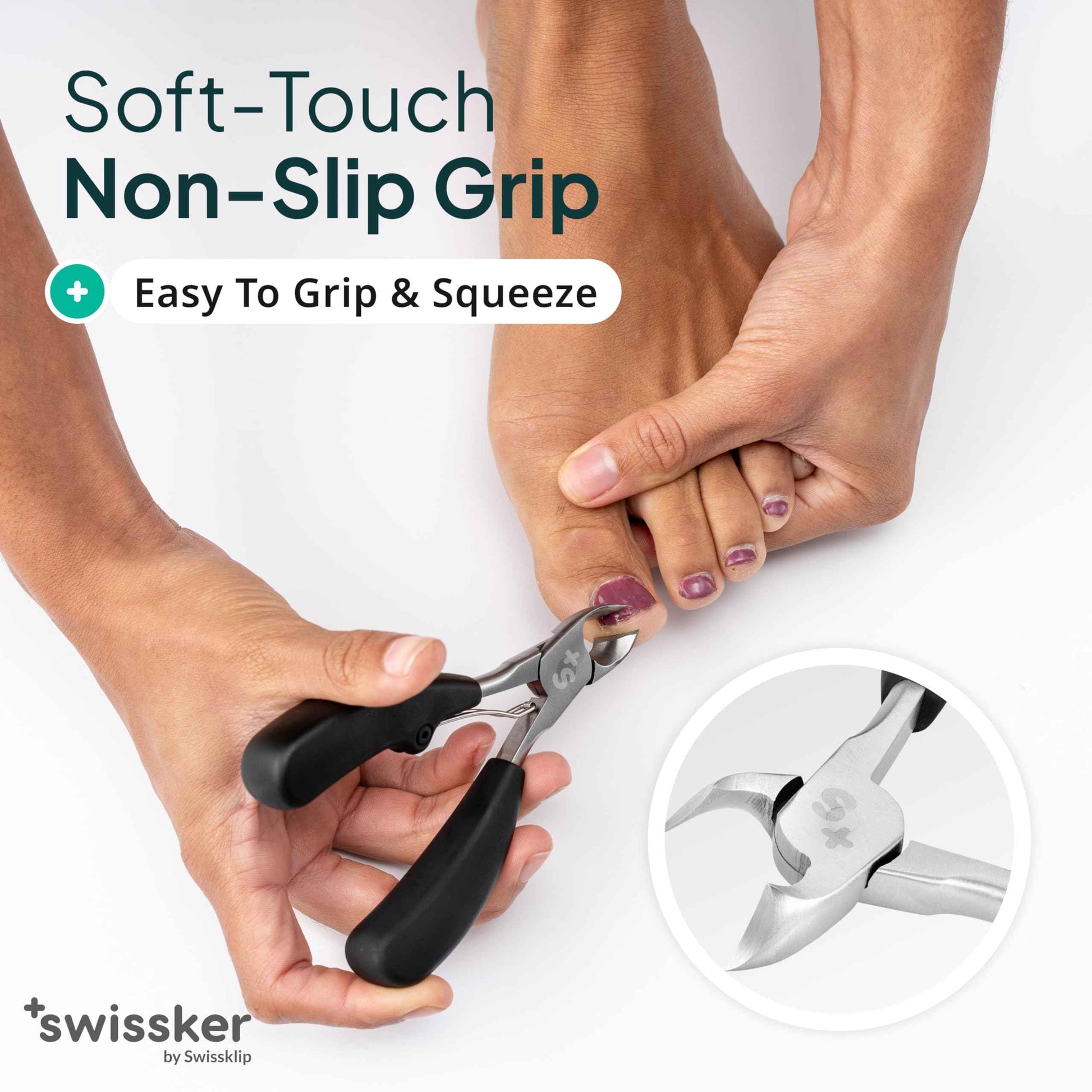 Swissker by Swissklip Toenail Clippers | Heavy Duty Toe Nail Clippers I Toenail Clippers for Thick Nails I Big Toe Nail Clippers for Thick Toenails I Heavy Duty Nail Clippers for Thick Nail