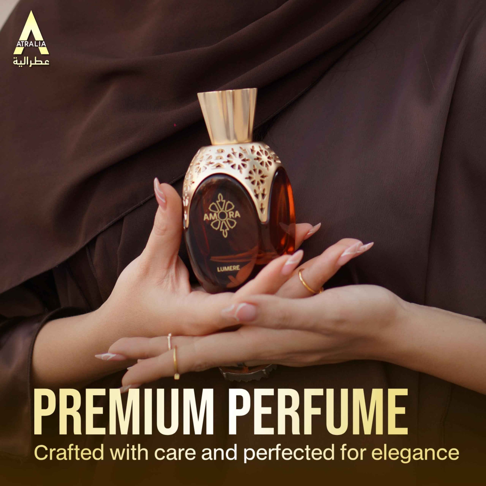 Atralia Amora Lumere Extrait De Parfum 100Ml 3.4Oz Unisex Fragrance - Luxury and Original Extrait de Parfum with Top notes of Citrus, Ginger, Saffron