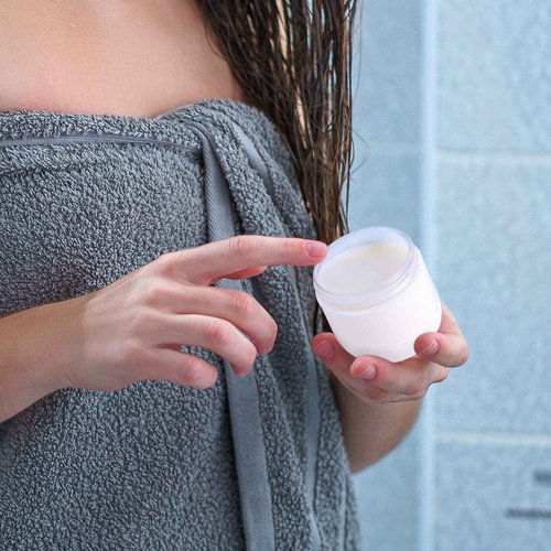 36 Pack 4 OZ Plastic Jars Round Clear Cosmetic Container Jars with White Lids, Eternal Moment Plastic Slime Jars for Lotion, Cream, Ointments, Makeup, Eye shadow, Samples, Potravel Storage