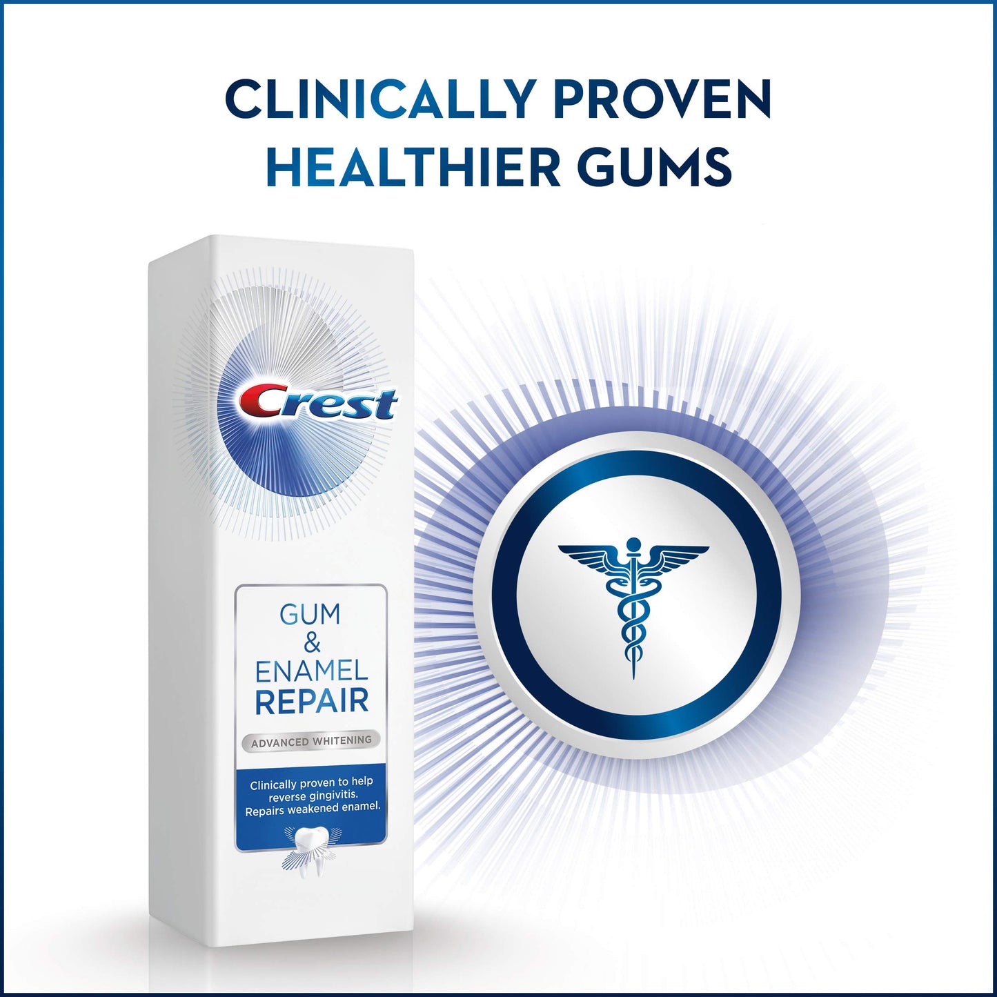 Crest Gum & Enamel Repair Toothpaste, Advanced Whitening, 4.1oz (Pack of 3) ( Packaging May Vary )