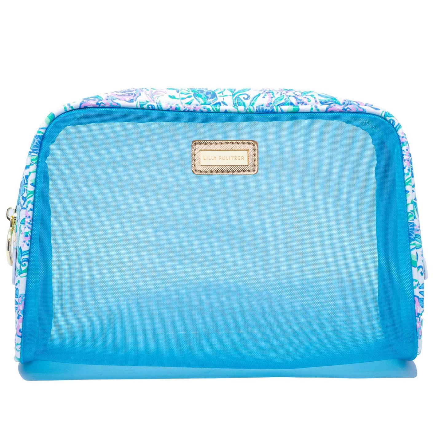 Lilly Pulitzer Clear Zipper Pouch, Cute Pencil Case for Adults, Travel Toiletry Bag, Small Pouch Bag for Supplies, Makeup or Toiletries, Just a Pinch