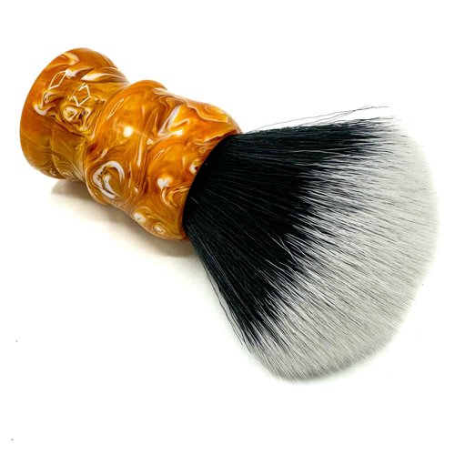 Parker “Solar Storm” Ultra‑Soft Synthetic Shaving Brush – 28 mm Tuxedo Knot – High‑Density for Superior Lathering + Acrylic Stand
