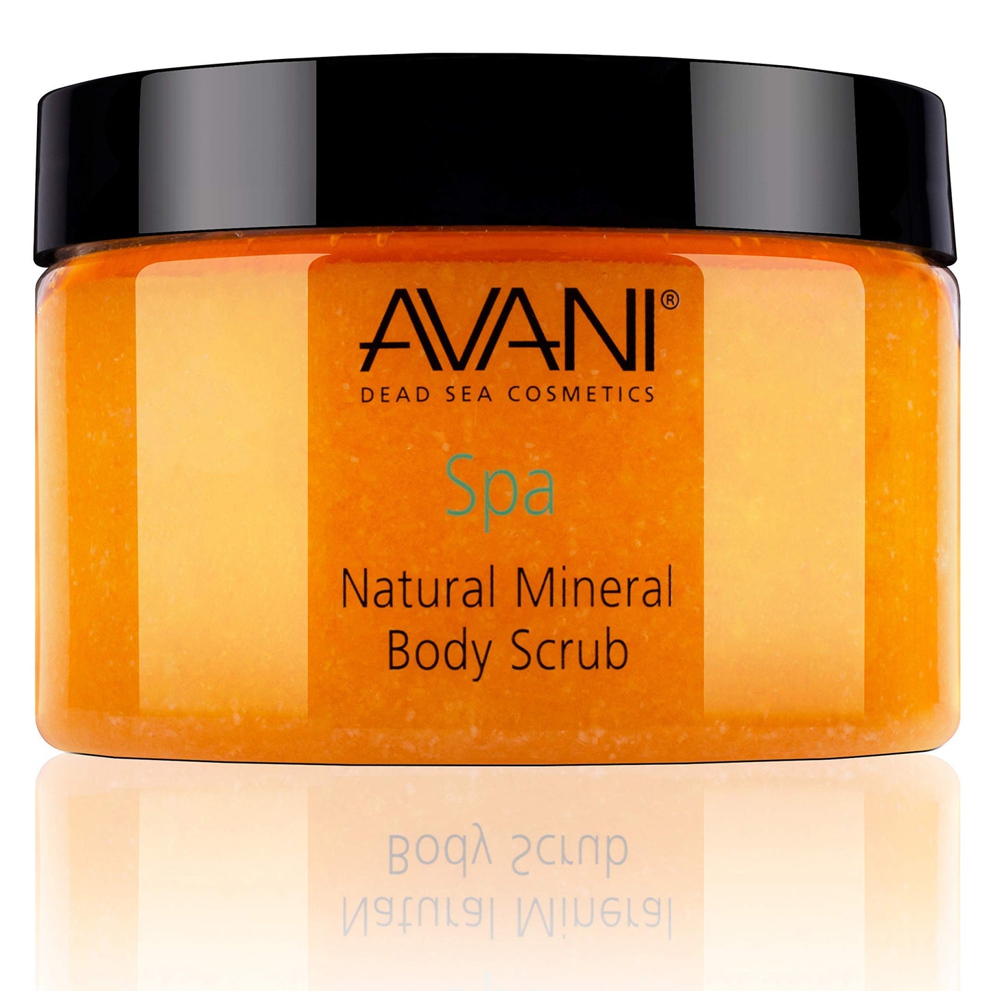 Avani Natural Mineral Body Scrub - Dead Sea Salt, Vitamin E, Jojoba, Sunflower, Sweet Almond - Exfoliating Formula for All Skin Types - Milk/Honey