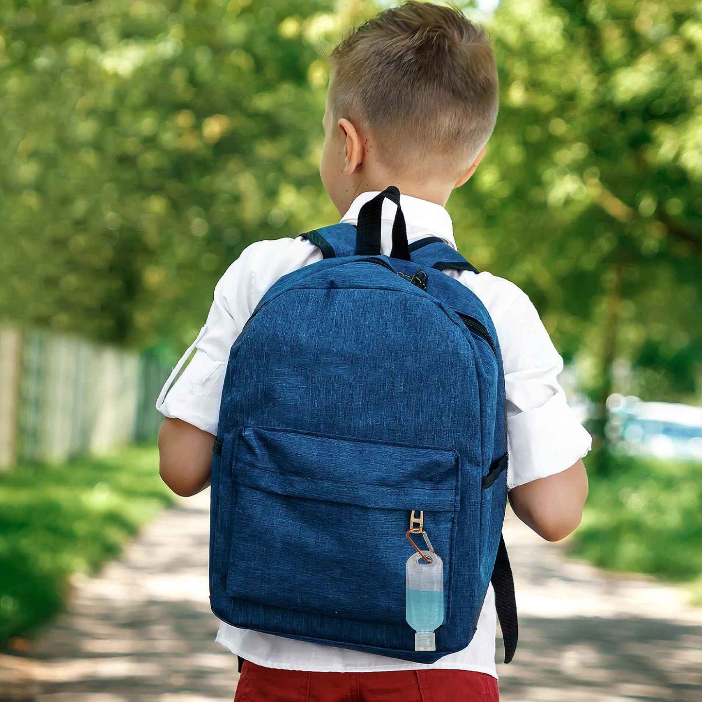 CENNSIOQP 30 Portable Empty Plastic Bottles with Lids and Hooks 50 ml PVC Travel Size Refillable Containers for Hand Sanitizer Lotion Shampoo