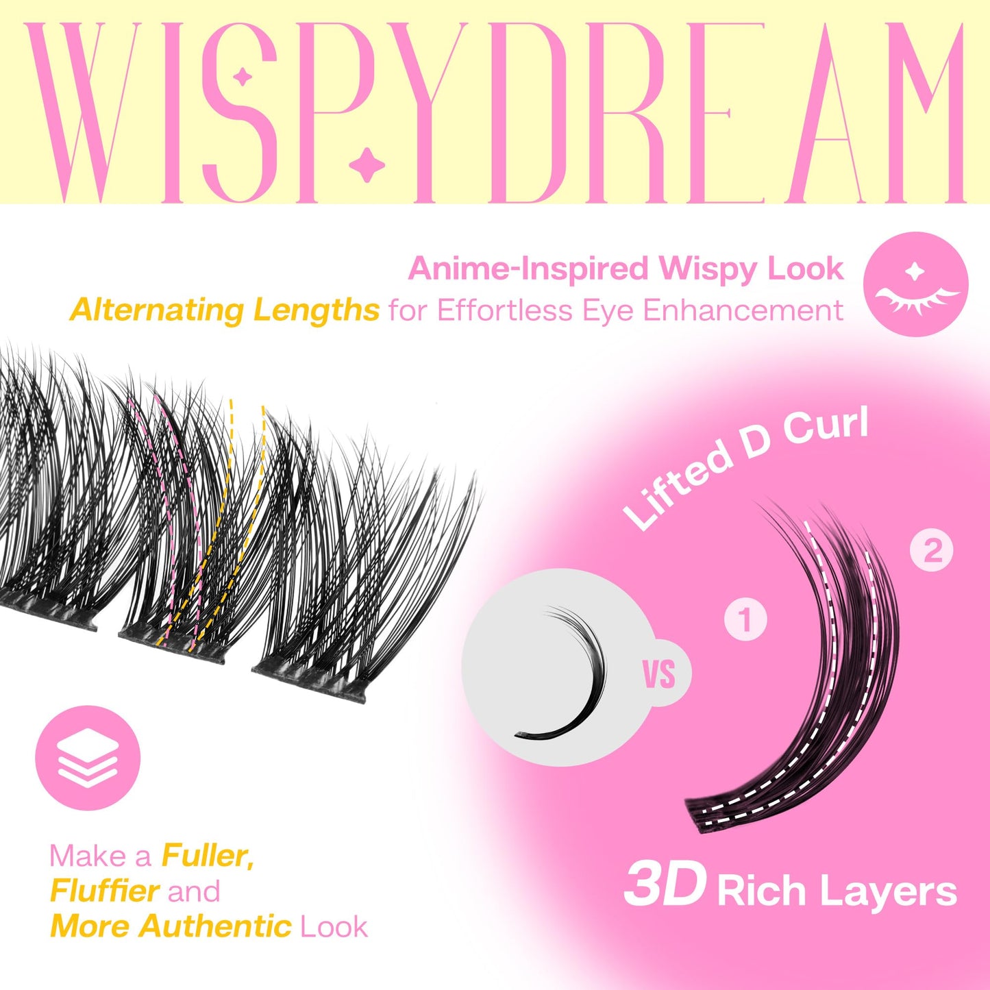 CALAILIS Wispy Lash Clusters DIY Cluster Eyelash Extensions 120pcs Natural Cluster Lashes 3D Fluffy Individual Lashes Reusable Wispy Eyelash Clusters(QF16,D-10-16MIX)