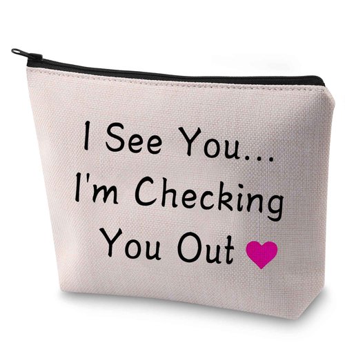 BLUPARK Eurovision Song Contest The Story of Fire Cosmetic Bag I See You I'm Checking You Out Makeup Organizer Pouch (I'm Checking You Out)