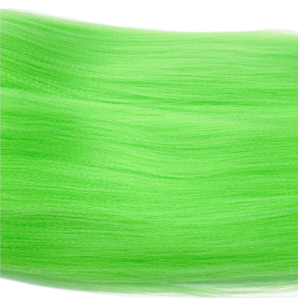 UPruyo Neon Lime Green Braiding Hair Pre Stretched Prestressed Braiding Hair Weave Color Braiding Hair Extensions for Braids Synthetic Hair for Braiding (26 In 3 Packs)