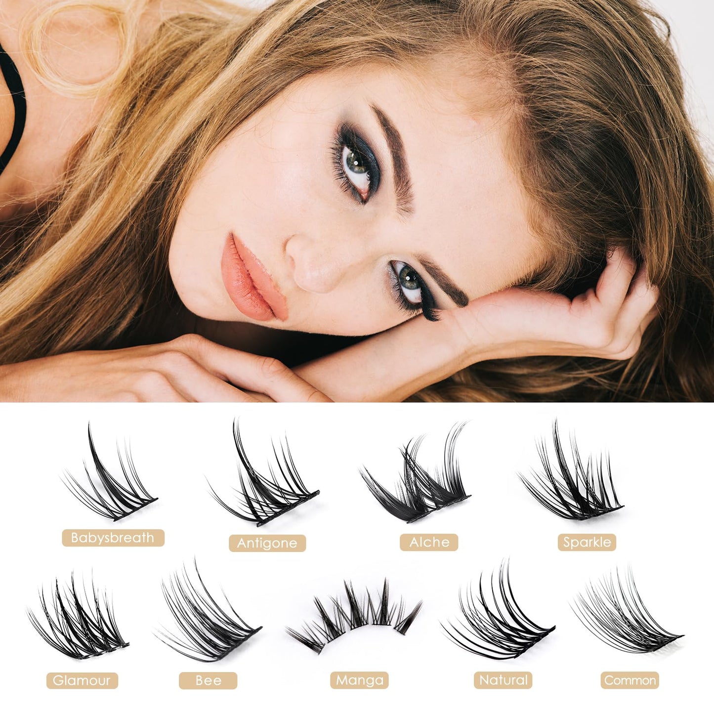 LANKIZ Lash Clusters,72pcs DIY Lash Extensions,10mm Superfine Band Individual Lashes, Soft & Natural Cluster Eyelash Extensions,DIY Eyelash Extension at Home