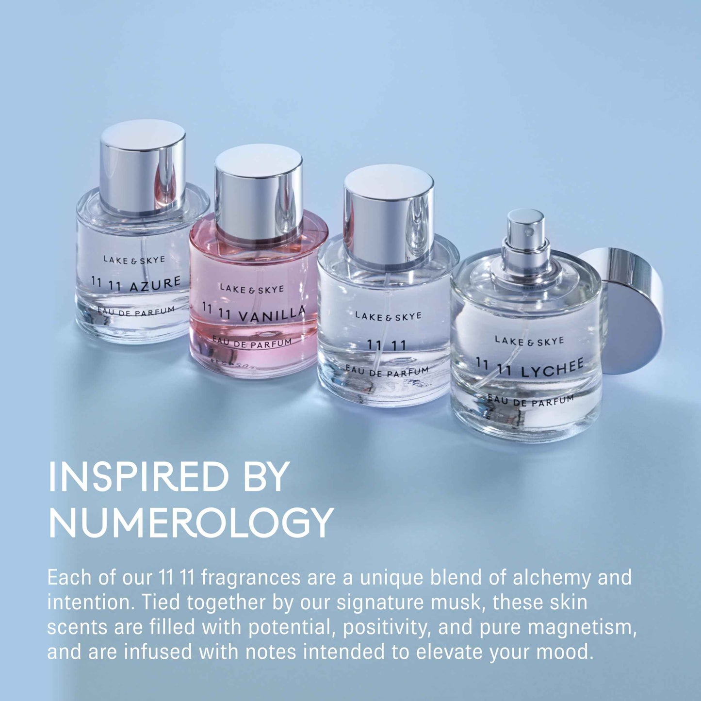 Lake & Skye 11 11 Eau de Parfum Travel Spray, Long Lasting Fragrance, 0.5 fl oz (15 ml) - Skin Musk, Clean, Vegan, Paraben-Free, Cruelty-Free